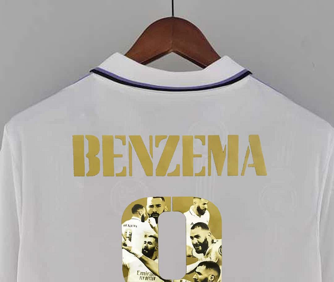 22-23 Real Madrid 9#BENZEMA Golden commemorative number 3
