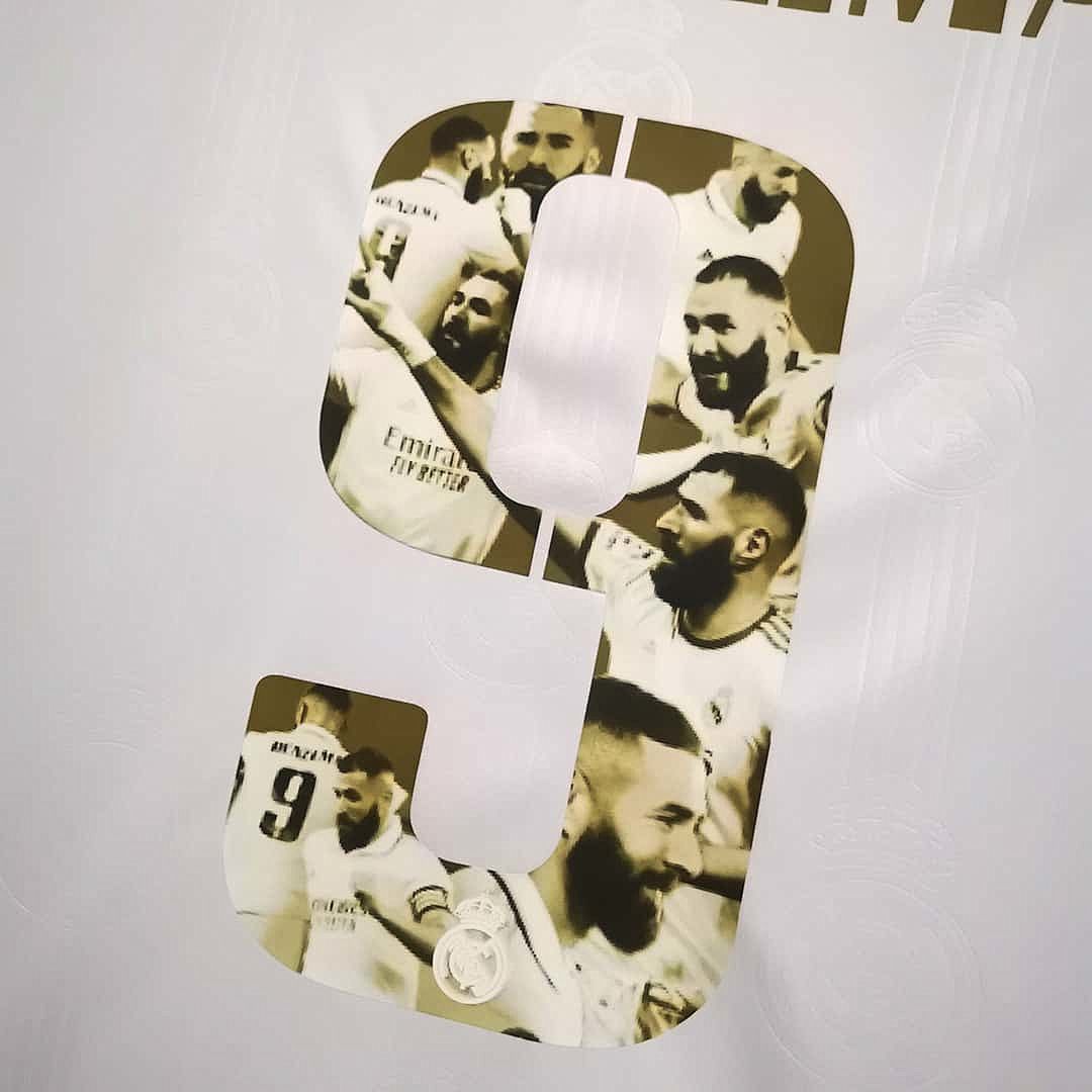 22-23 Real Madrid 9#BENZEMA Golden commemorative number 5