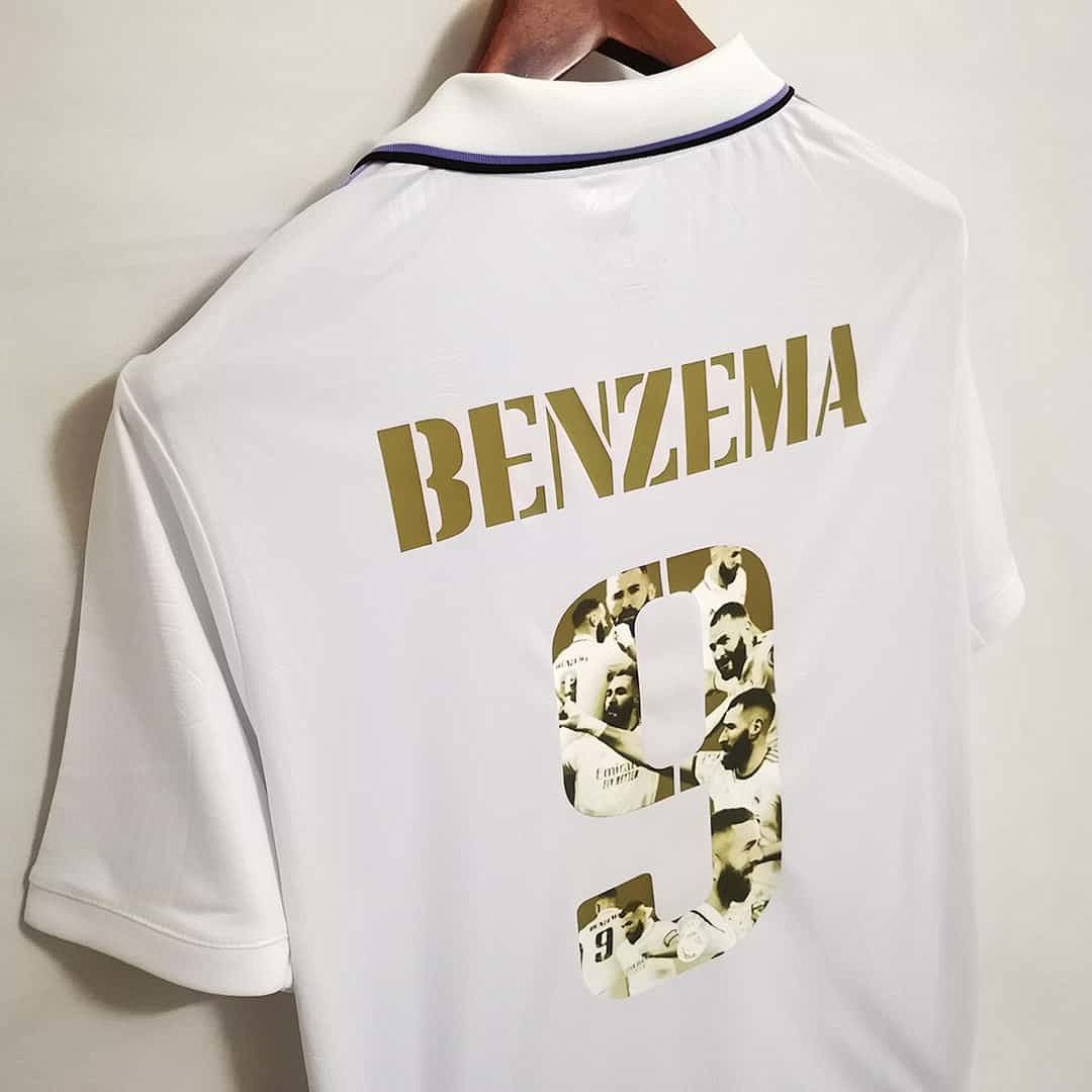 22-23 Real Madrid 9#BENZEMA Golden commemorative number 6