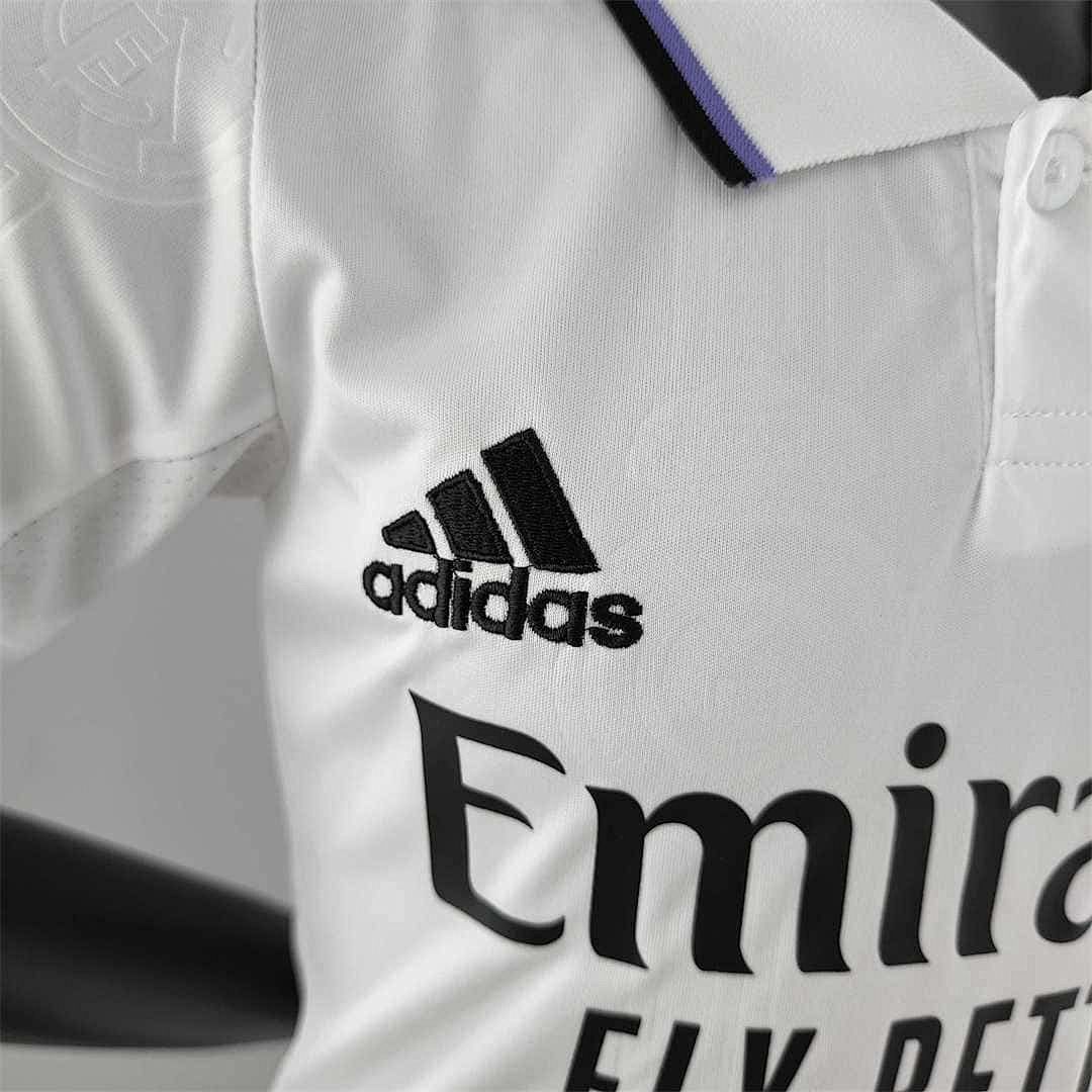 22-23 Real Madrid home kids kit 4