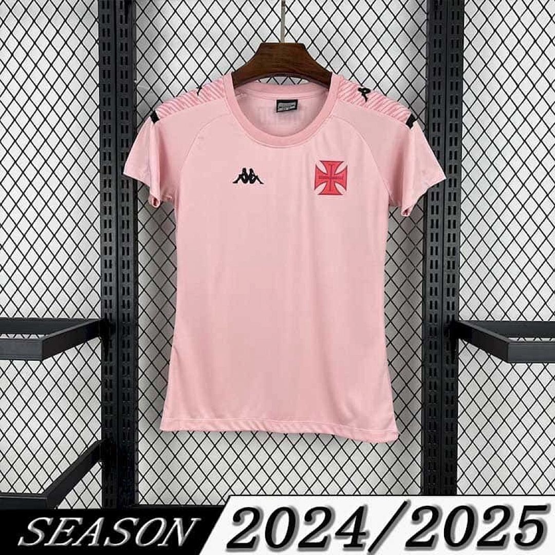 24-25 Women's Vasco Da Gama Pink Kit Cheap Football Jersey Wholesale Yupoo 6