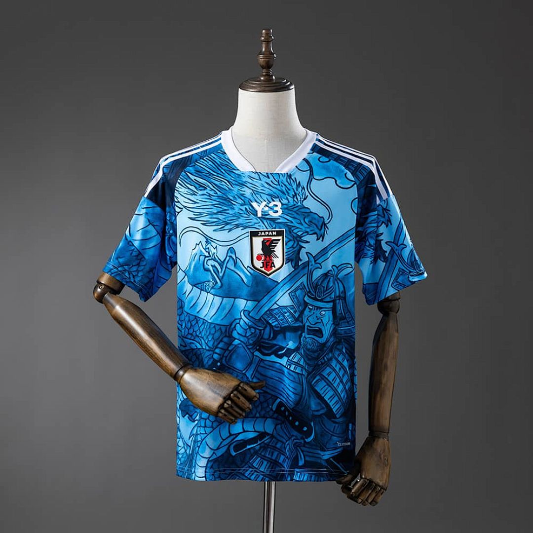 Japan 25_26 Samurai and Blue Dragon Pattern Jersey S-XXL