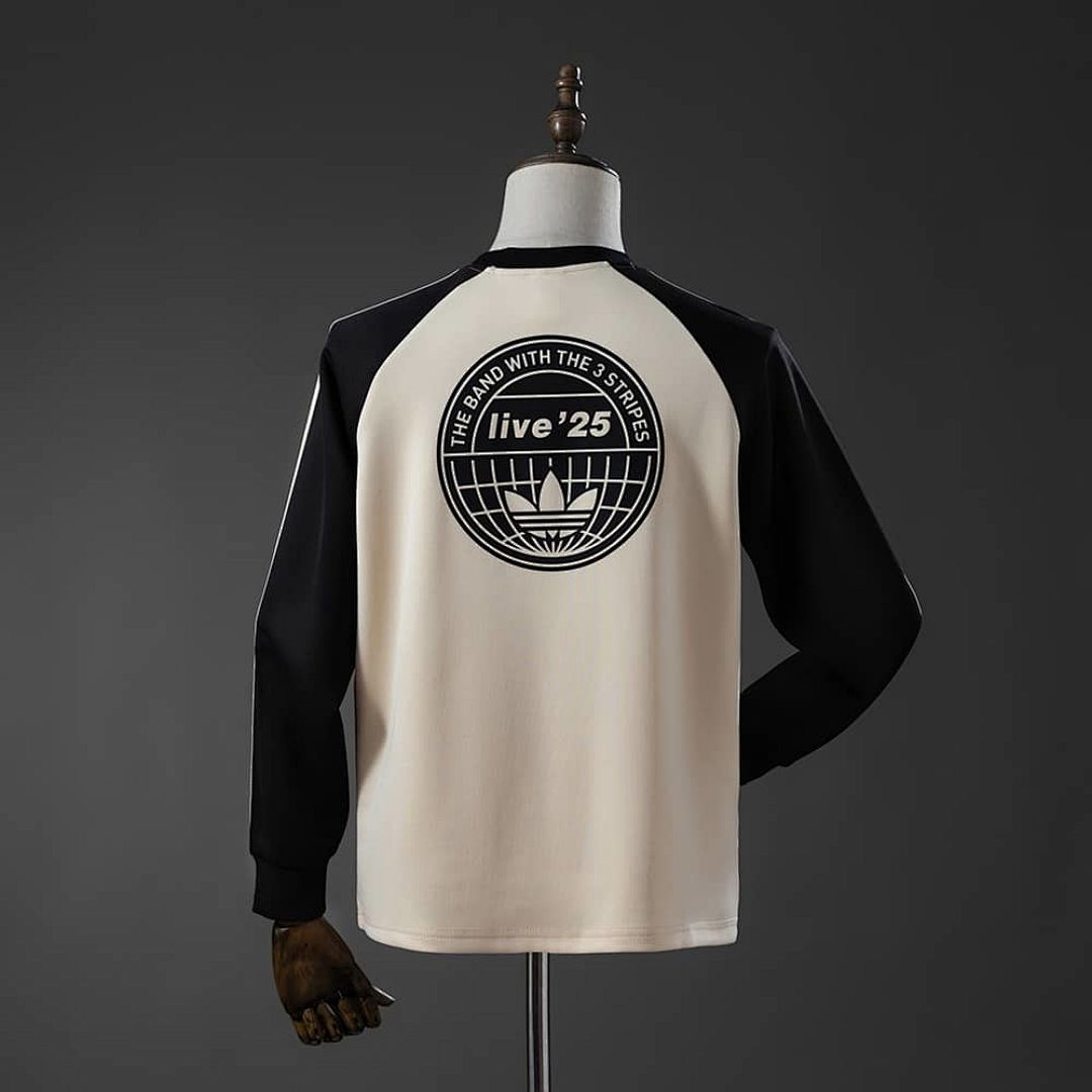 Oasis Tour Three-Striped Long-Sleeve T-Shirt - Beige S-XXL 2