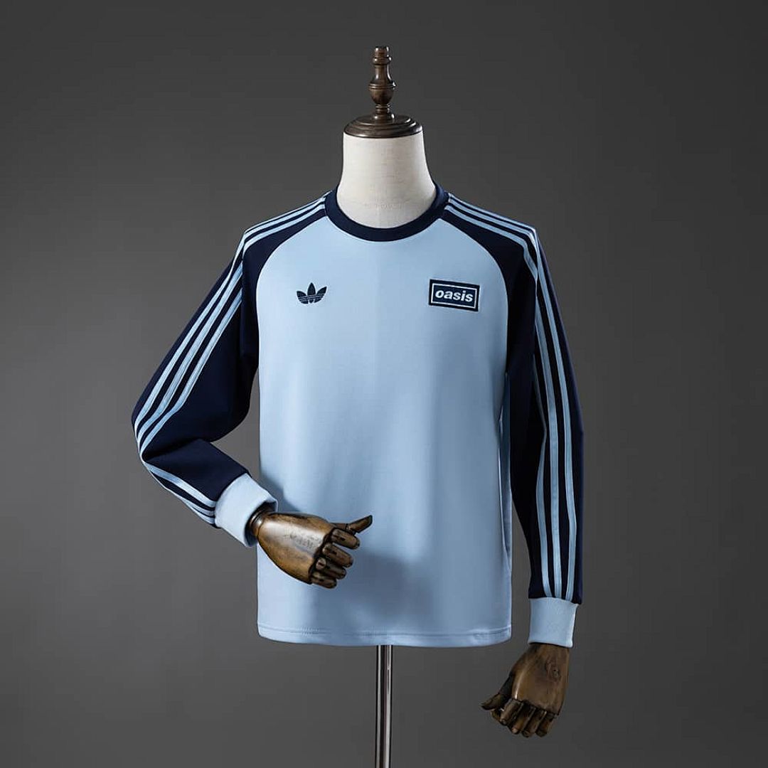 Oasis Tour Three-Striped Long-Sleeve T-Shirt - Sky Blue S-XXL