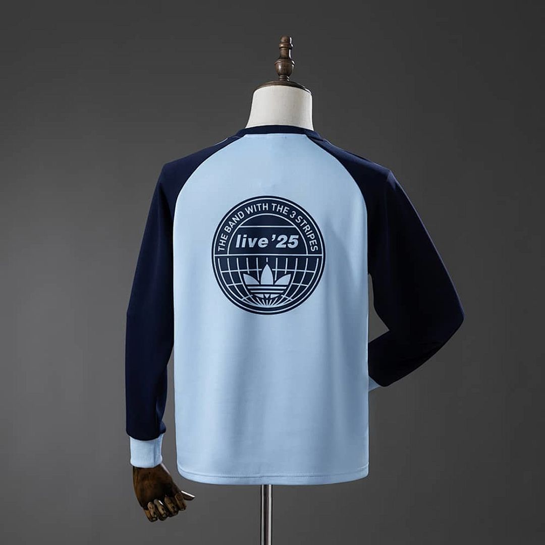 Oasis Tour Three-Striped Long-Sleeve T-Shirt - Sky Blue S-XXL 2