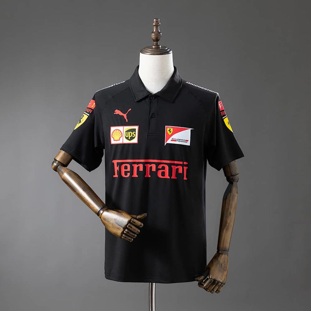 Scuderia Ferrari F1 2025 Black Polo S-3XL