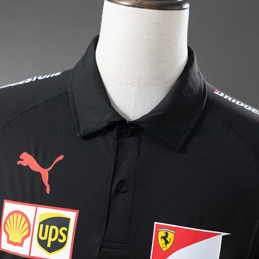 Scuderia Ferrari F1 2025 Black Polo S-3XL 8