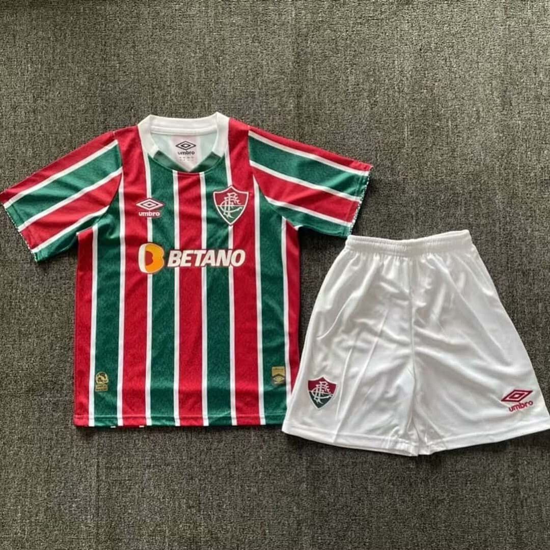 24-25 Fluminense Home Kid Kits Youth Apparels
