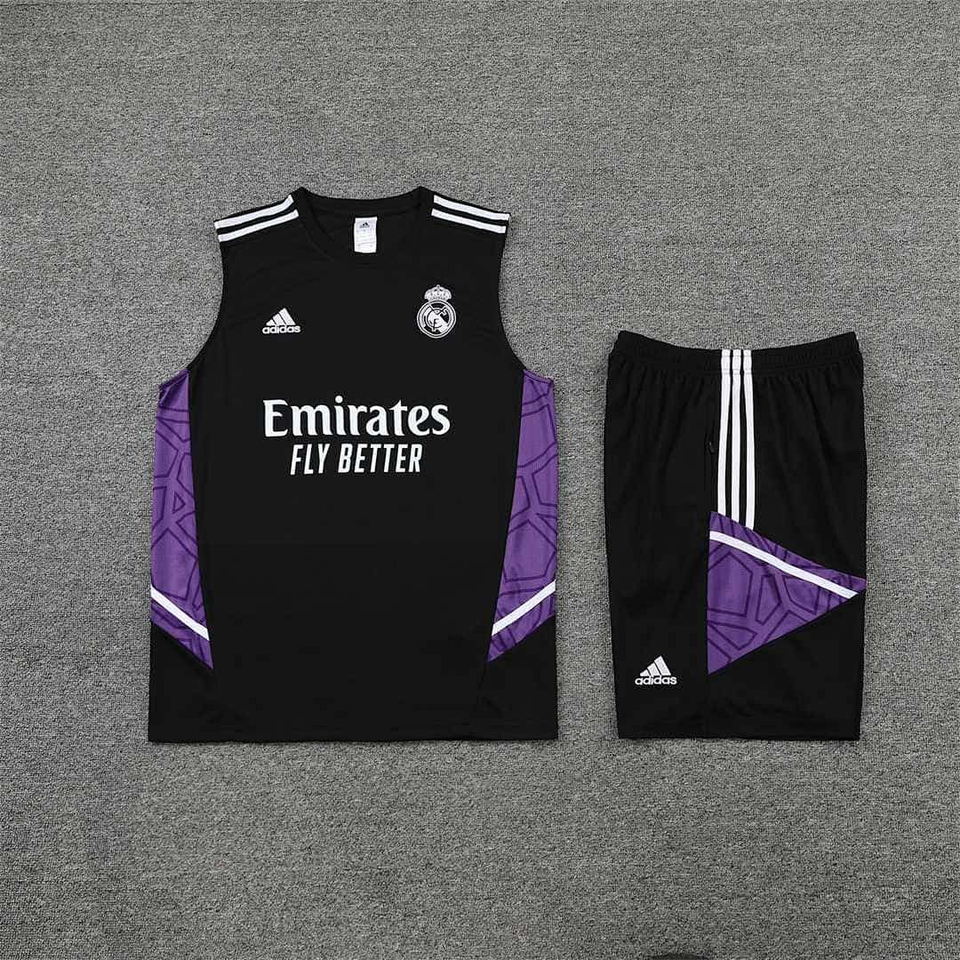 22-23 Real Madrid training suit kit Black 10