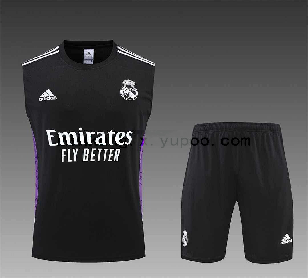 22-23 Real Madrid training suit kit Black 8