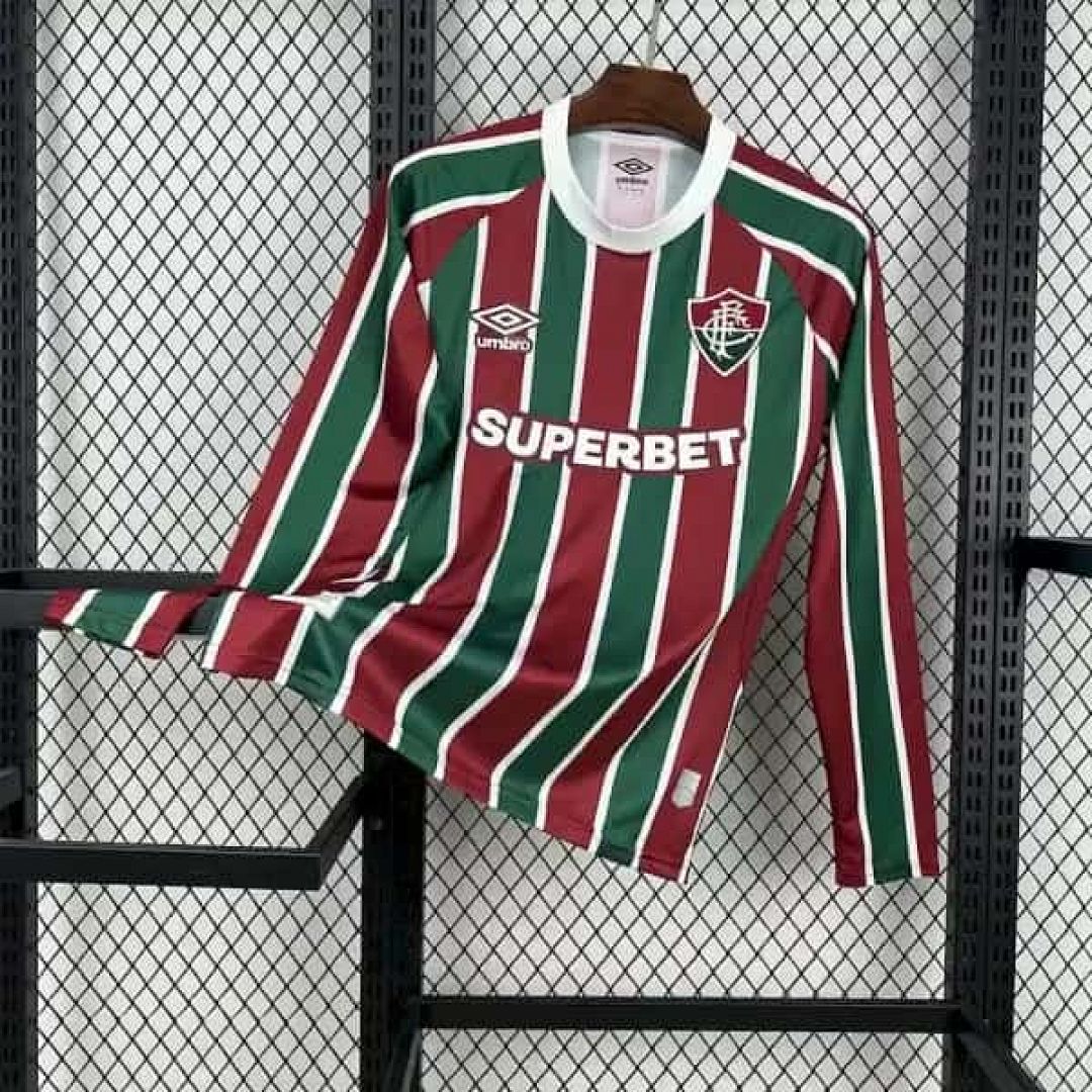25-26 Fluminense Home Kit S-3XL Long Sleeve Soccer Jersey