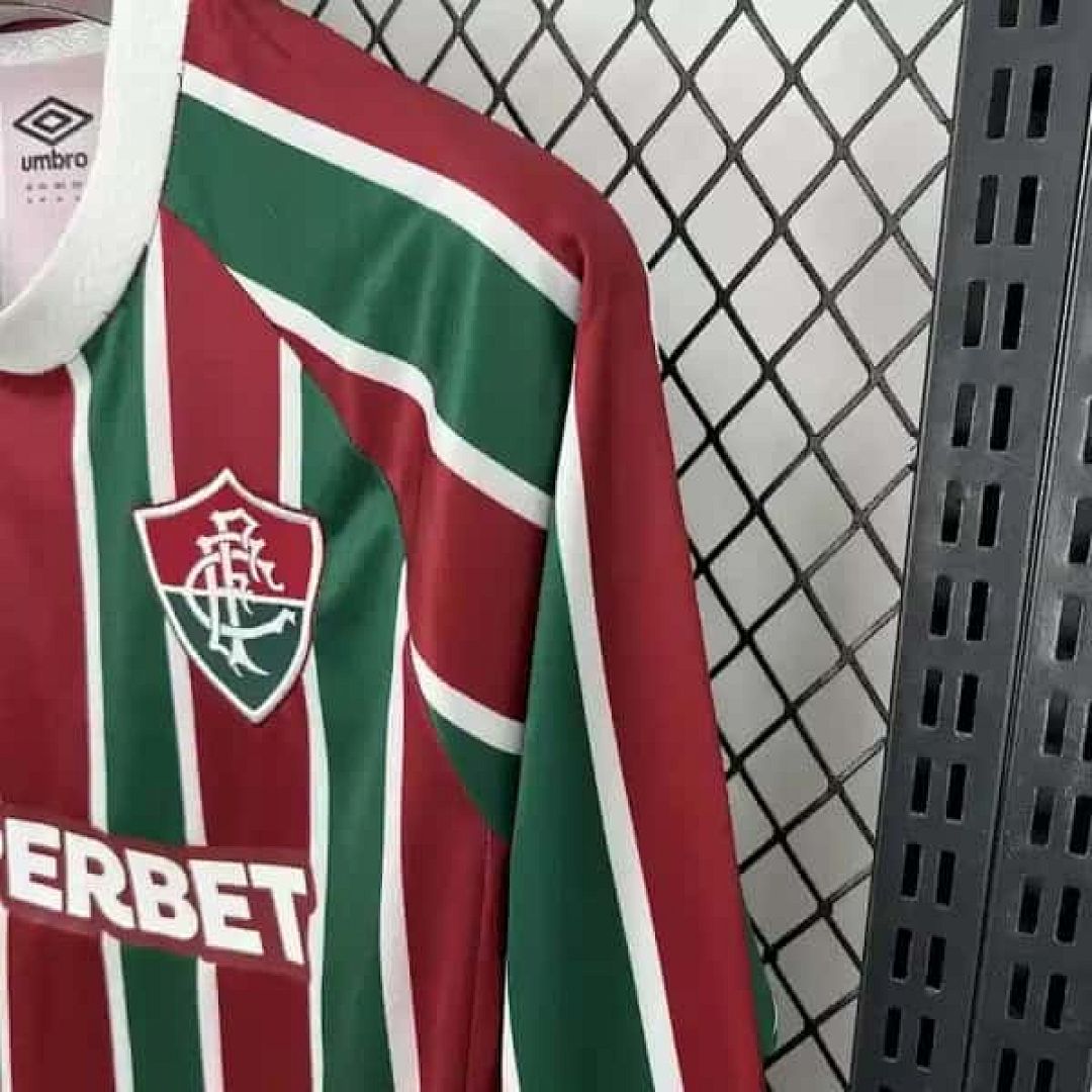 25-26 Fluminense local kit S-3XL manga larga fútbol camiseta 8