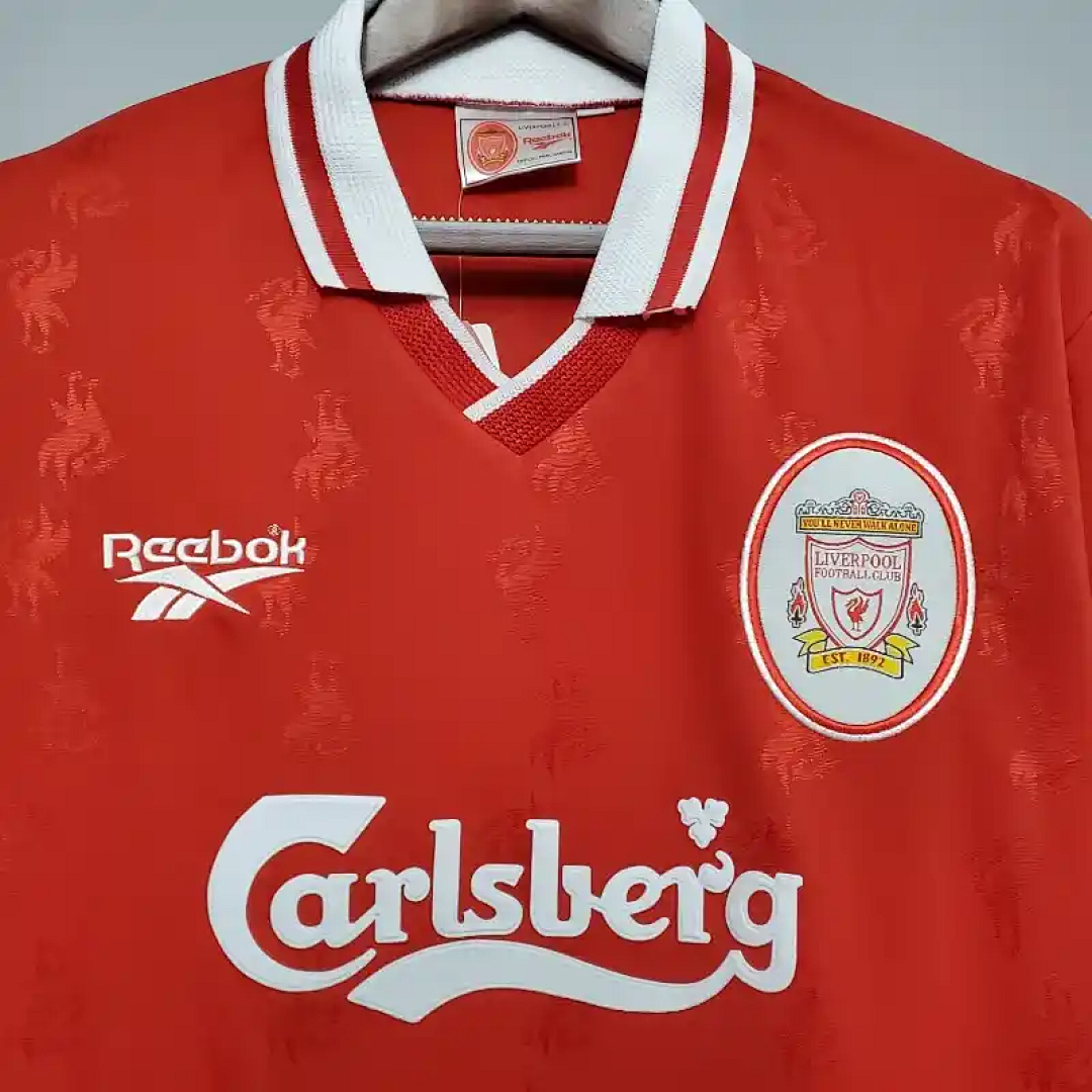 96-97 Retro Liverpool Soccer Jersey Home 10