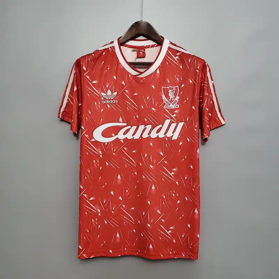 89-91 Retro Liverpool Soccer Jersey Home