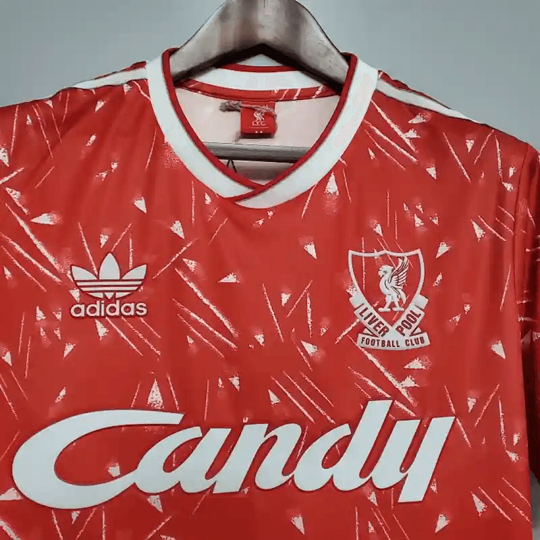 89-91 rétro Liverpool football maillot domicile 7