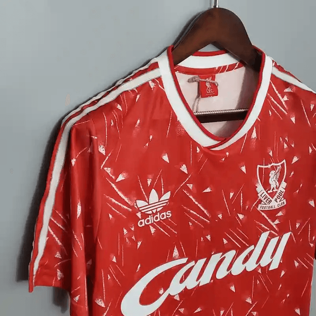 89-91 rétro Liverpool football maillot domicile 9