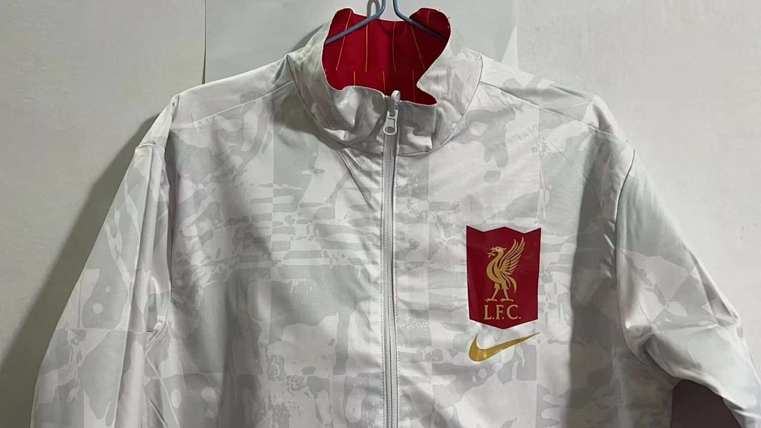 23-24 Liverpool Reversible Windbreaker White&amp;Red Double-Sides Jacket Best Jerseys Yupoo 3