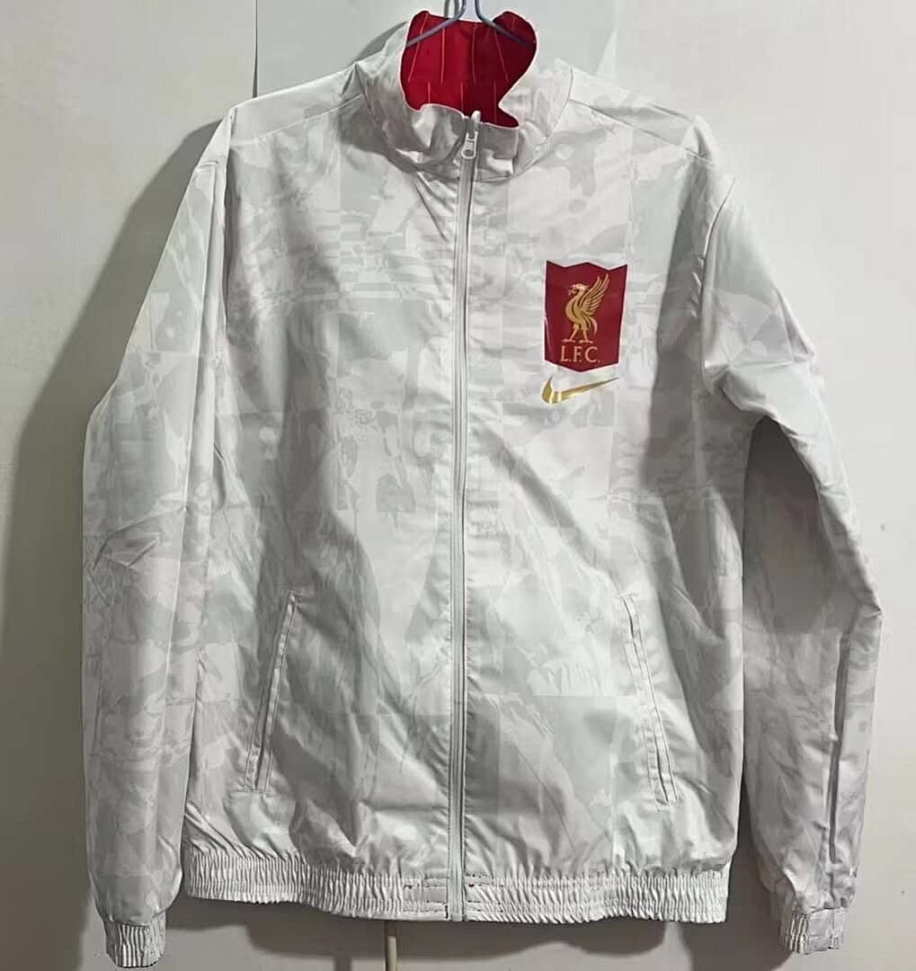 23-24 Liverpool Reversible Windbreaker White&amp;Red Double-Sides Jacket Best Jerseys Yupoo 4