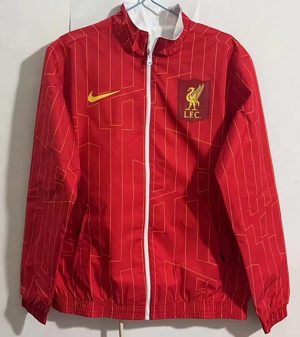 23-24 Liverpool Reversible Windbreaker White&amp;Red Double-Sides Jacket Best Jerseys Yupoo 7