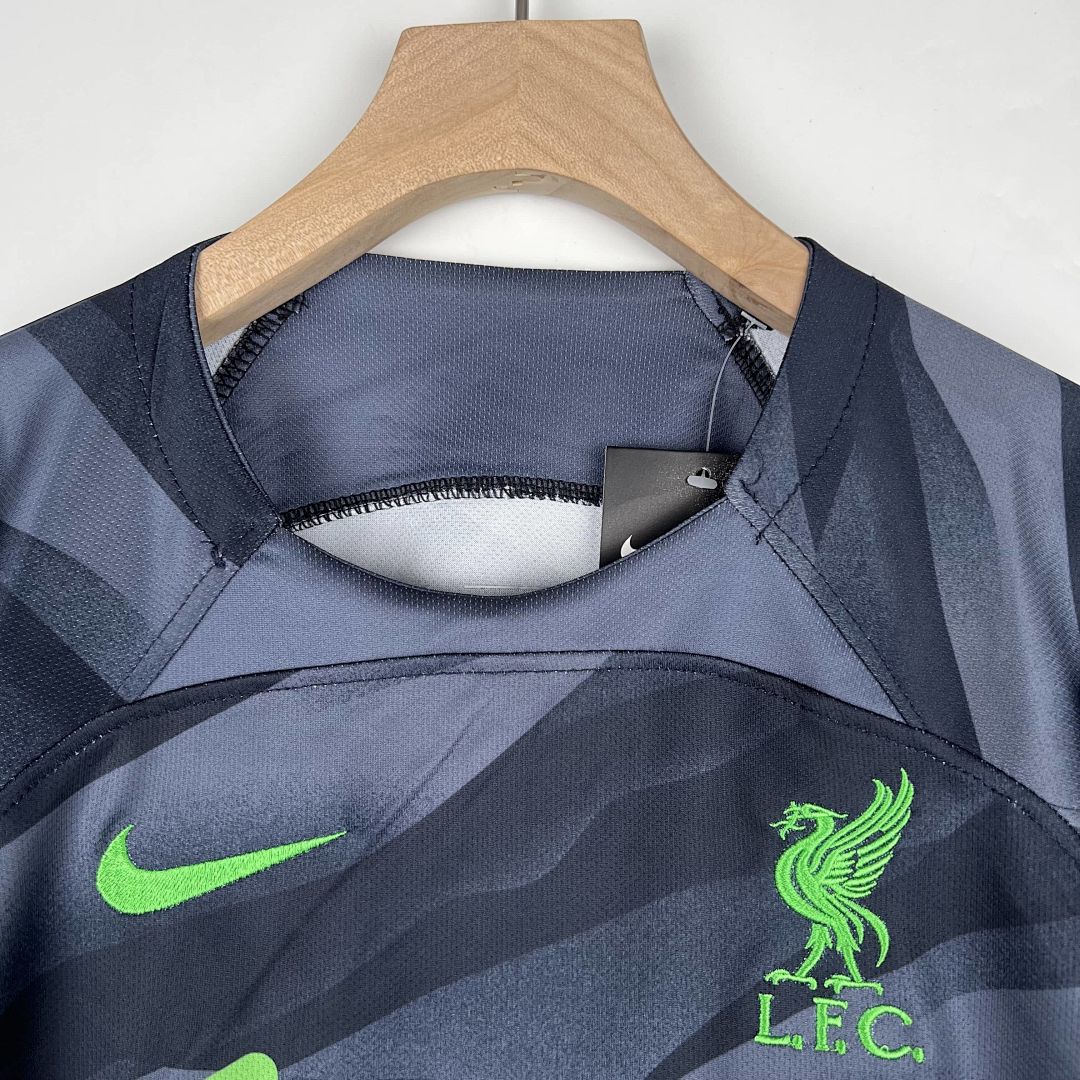 23-24 Kids Liverpool Goalkeeper Black Size16-28 Football Jersey Yupoo 9