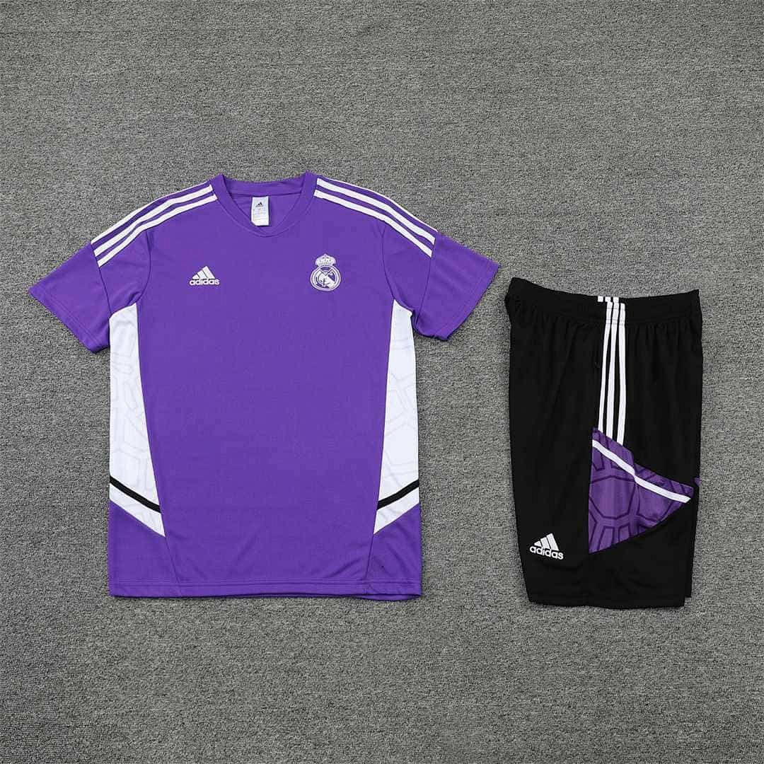 22-23 Real Madrid Training Suit Short Sleeve Kit Purple 10