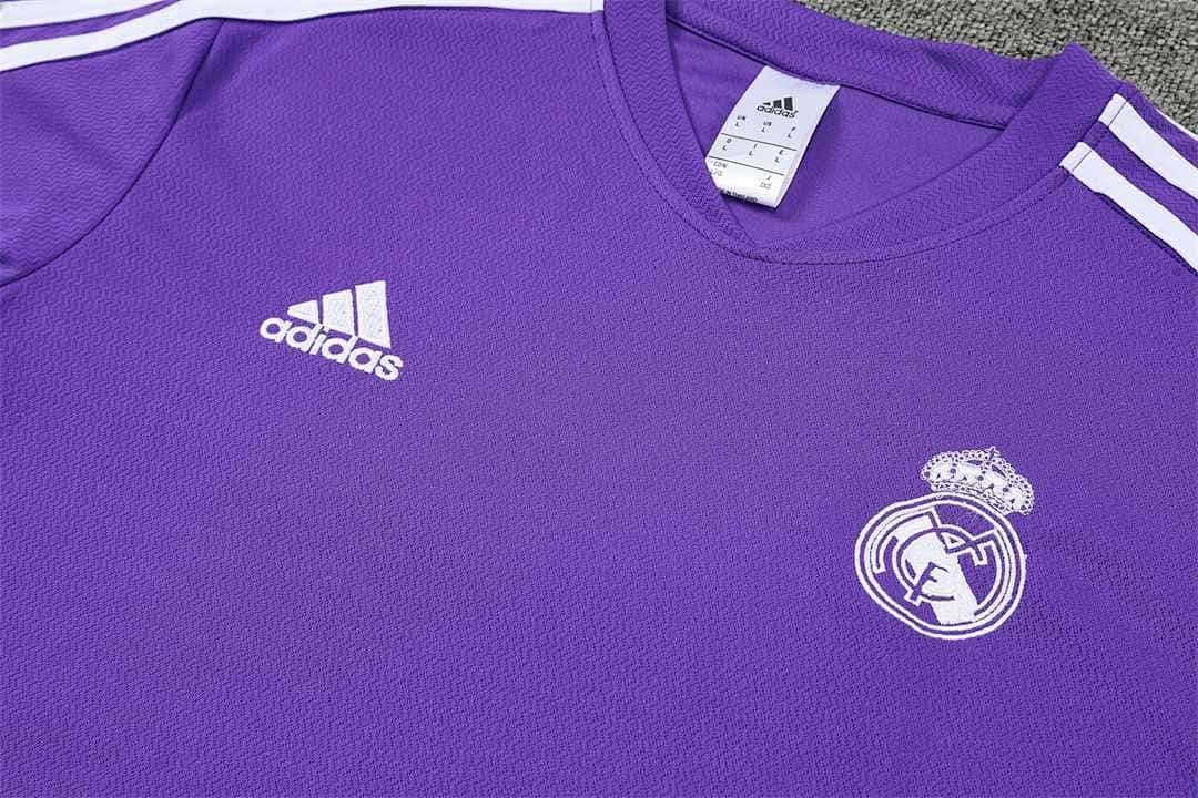 22-23 Real Madrid Training Suit Short Sleeve Kit Purple 12
