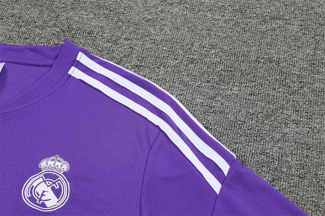 22-23 Real Madrid Training Suit Short Sleeve Kit Purple 13