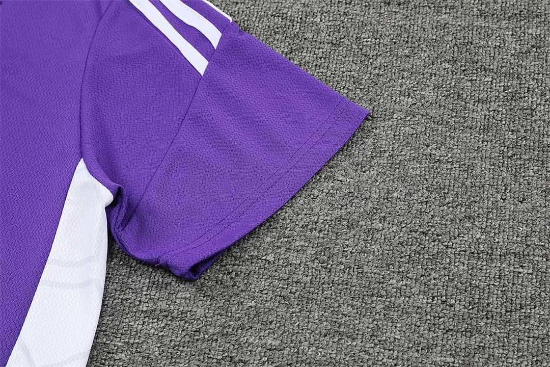 22-23 Real Madrid Training Suit Short Sleeve Kit Purple 14