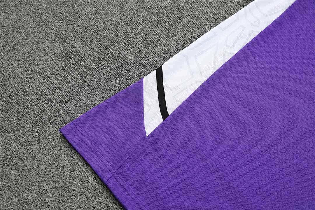 22-23 Real Madrid Training Suit Short Sleeve Kit Purple 15