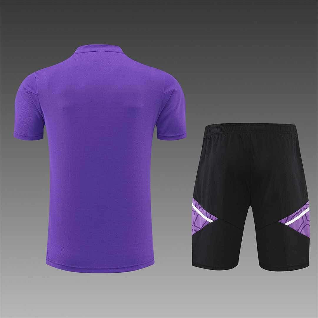 22-23 Real Madrid Training Suit Short Sleeve Kit Purple 9