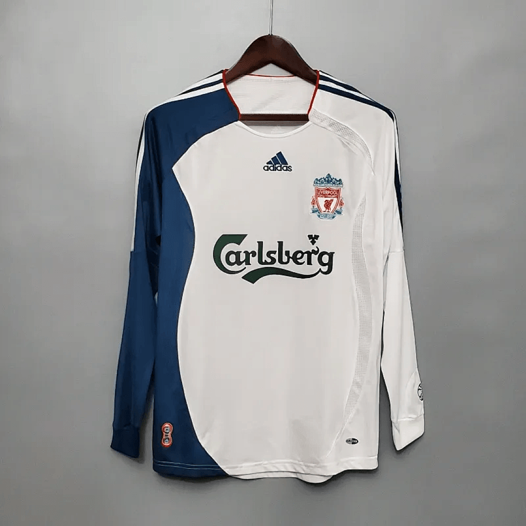 06-07 Retro Long Sleeve Liverpool Soccer Jersey Away 12