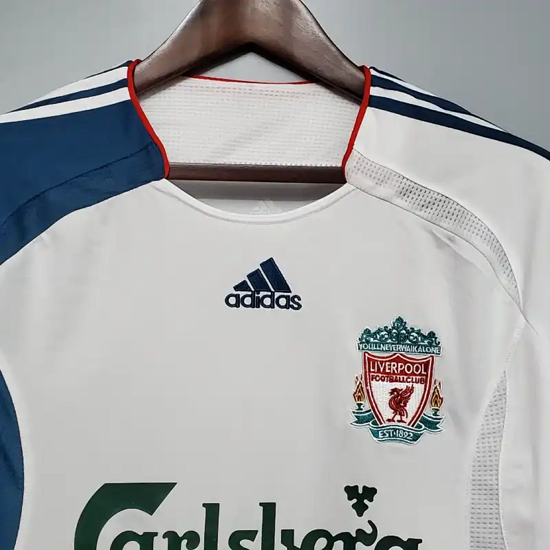 06-07 Retro Long Sleeve Liverpool Soccer Jersey Away 8