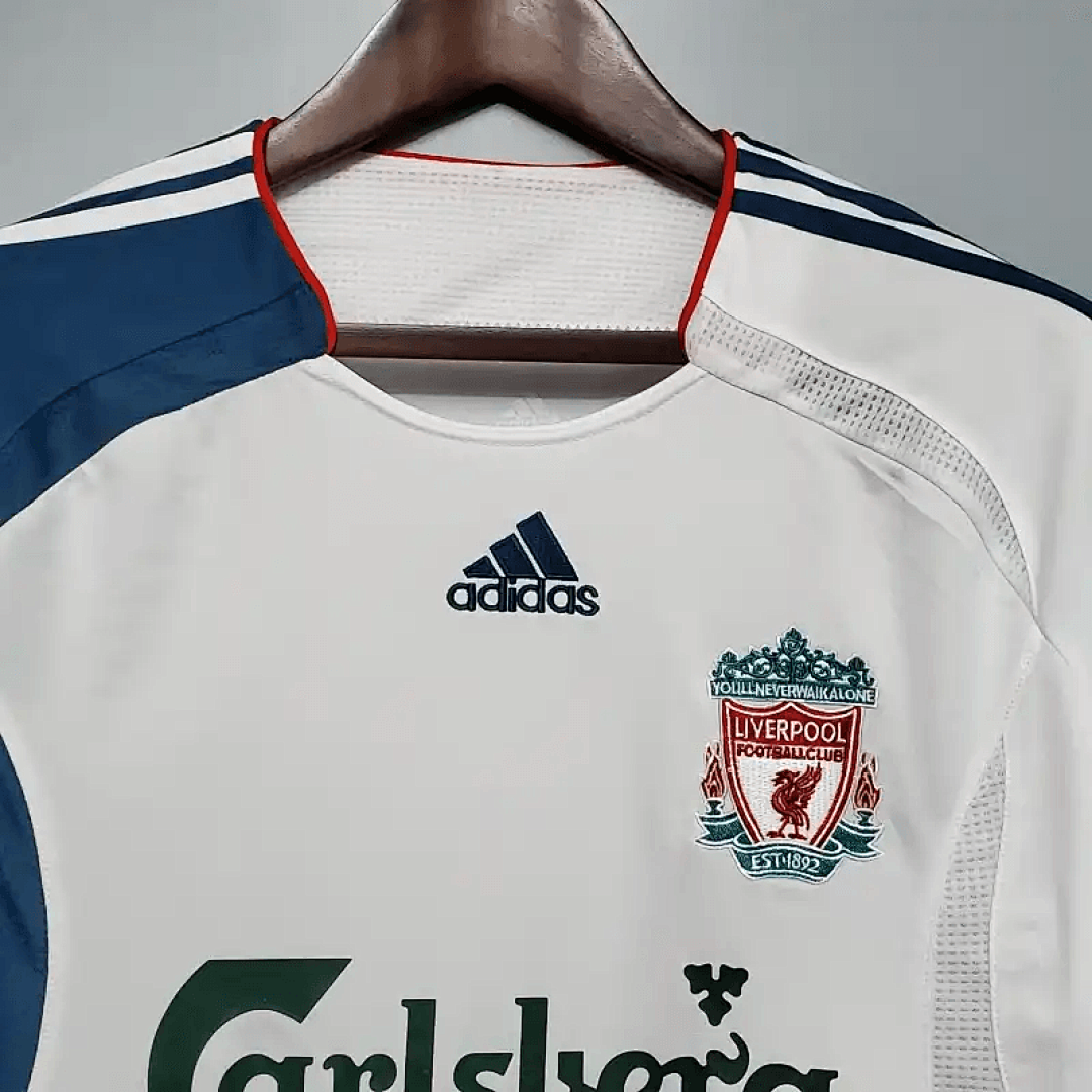 06-07 Retro Long Sleeve Liverpool Soccer Jersey Away 9