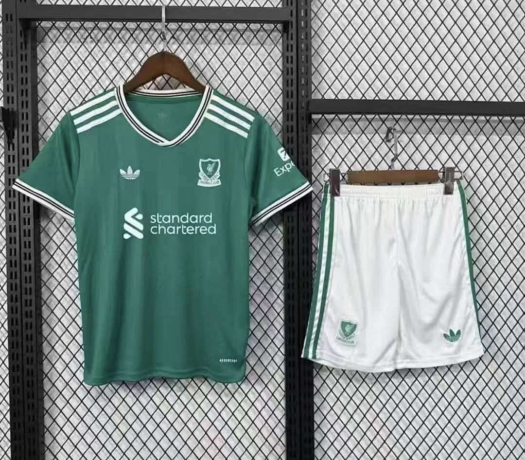 25-26 Kids Liverpool Third Away Kit 16-28 Cheap Football Jersey Wholesale Yupoo