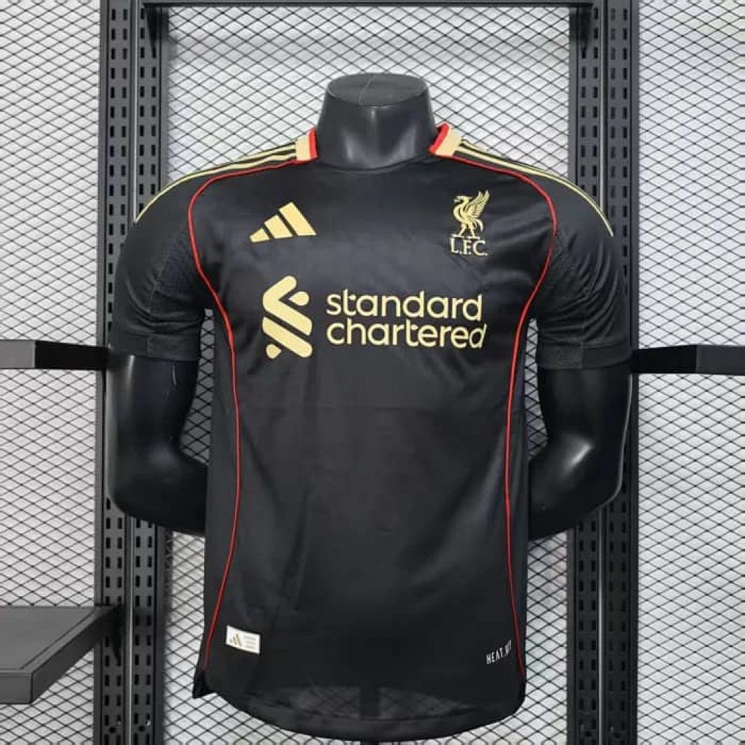 25-26 Player Liverpool Black Special Edition Kit S-2XL Cheap Football Jersey Wholesale Yupoo