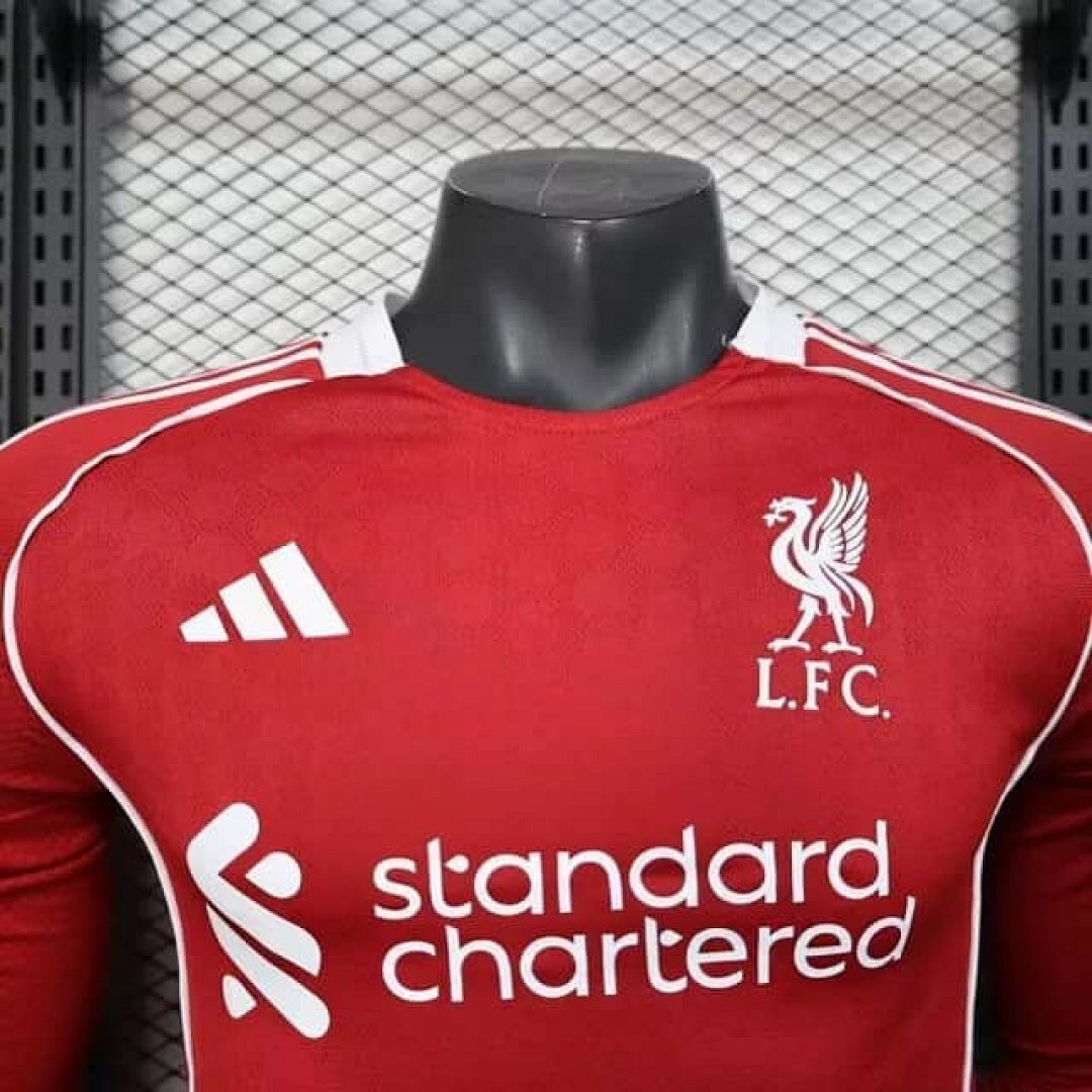 25-26 Player Liverpool Home Long Sleeve Kit S-2XL Cheap Football Jersey Wholesale Yupoo 10