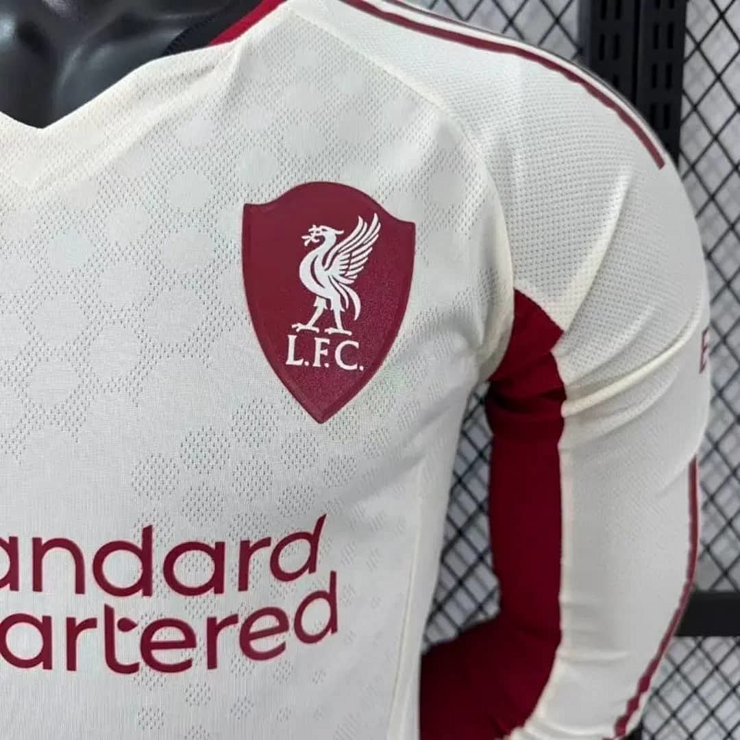 25-26 Long Sleeve Player Liverpool Away Kit S-2XL Cheap Football Jersey Wholesale Yupoo 3