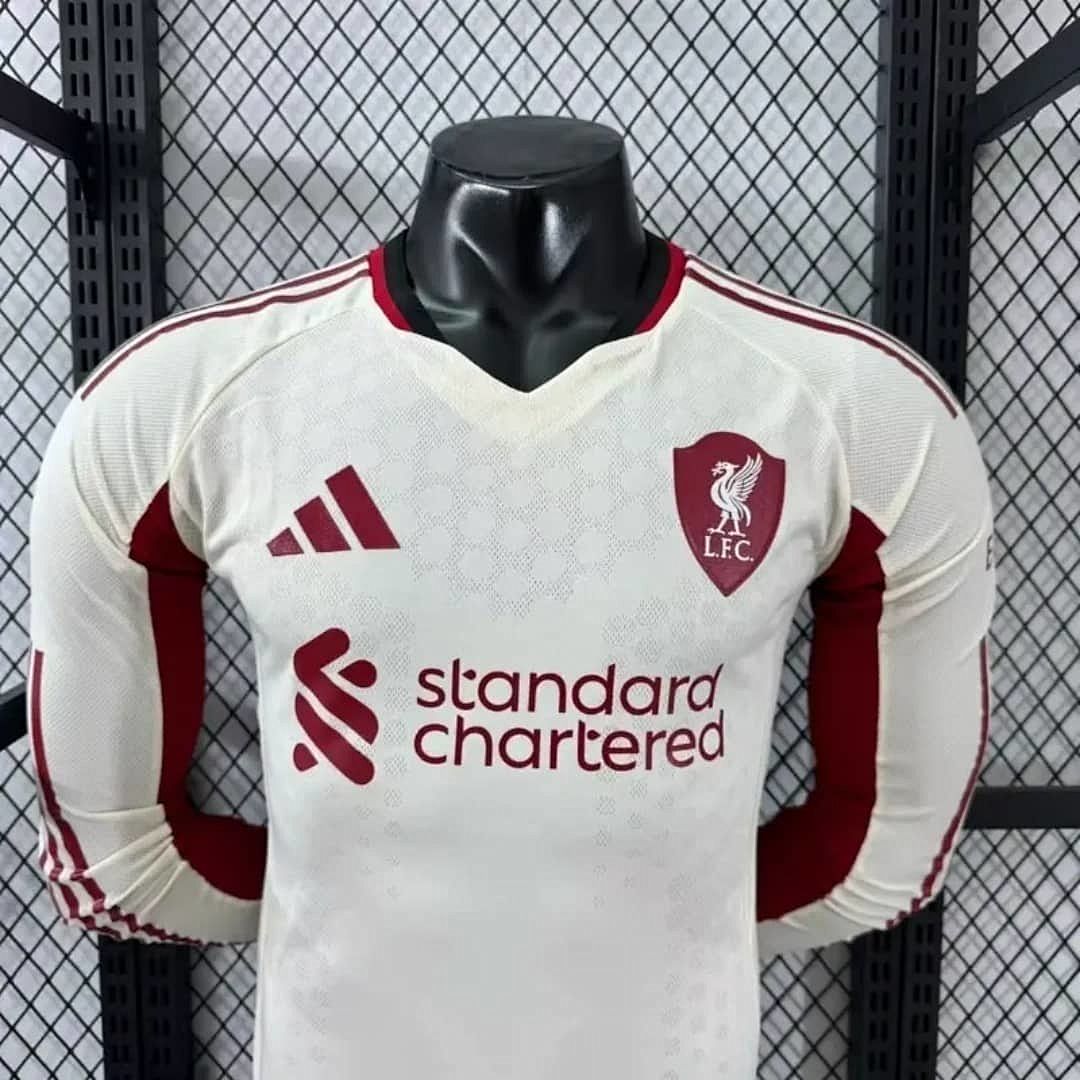 25-26 Long Sleeve Player Liverpool Away Kit S-2XL Cheap Football Jersey Wholesale Yupoo 5