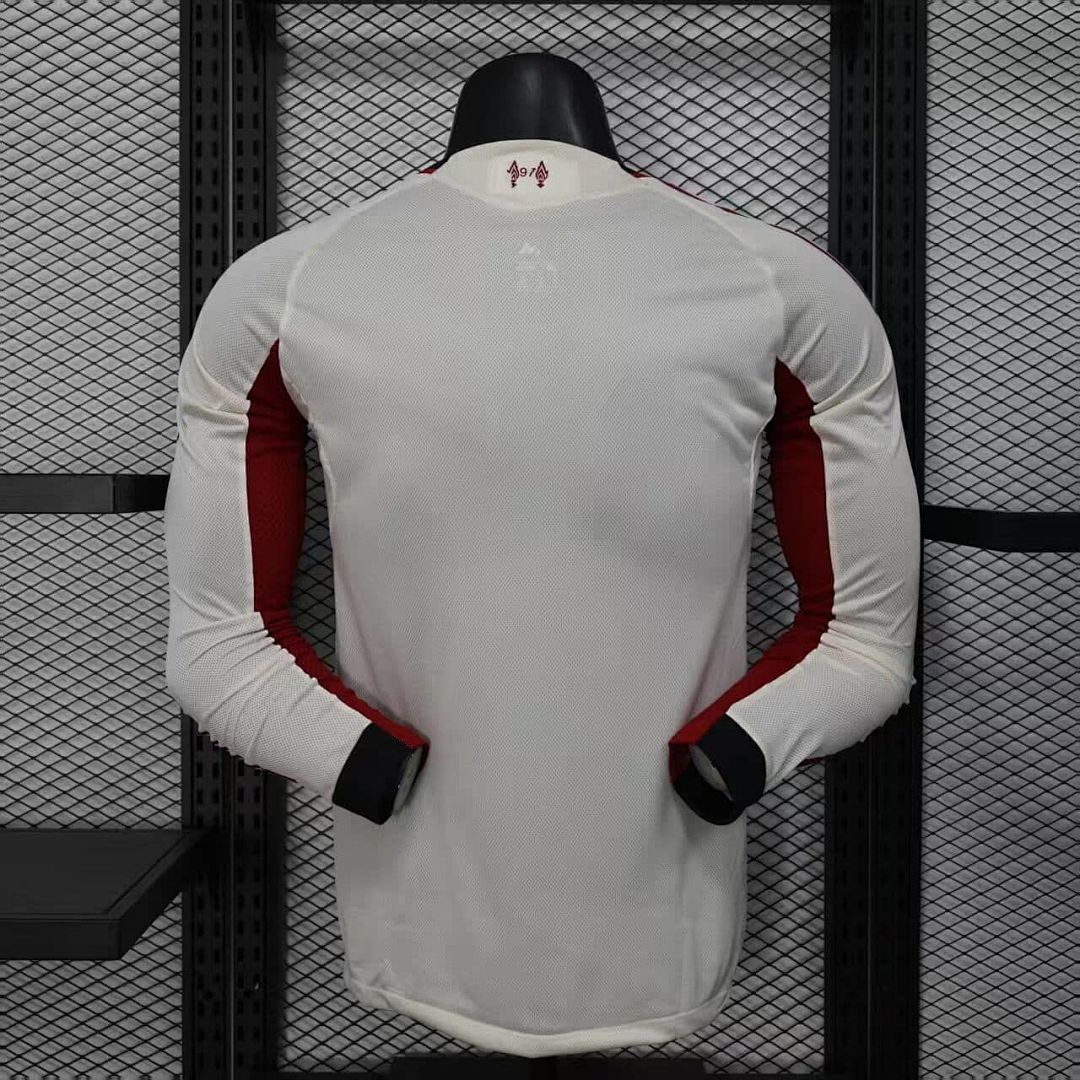 25-26 Long Sleeve Player Liverpool Away Kit S-2XL Cheap Football Jersey Wholesale Yupoo 7