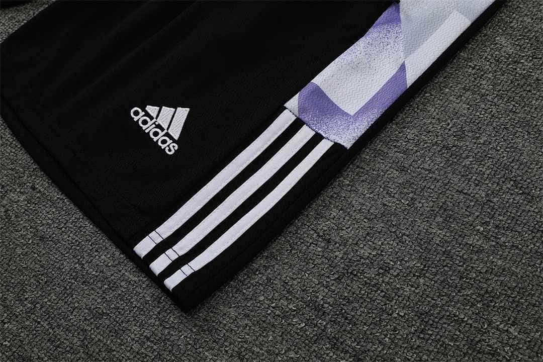 22-23 Real Madrid training suit short sleeve kit white and blue colorblock 17