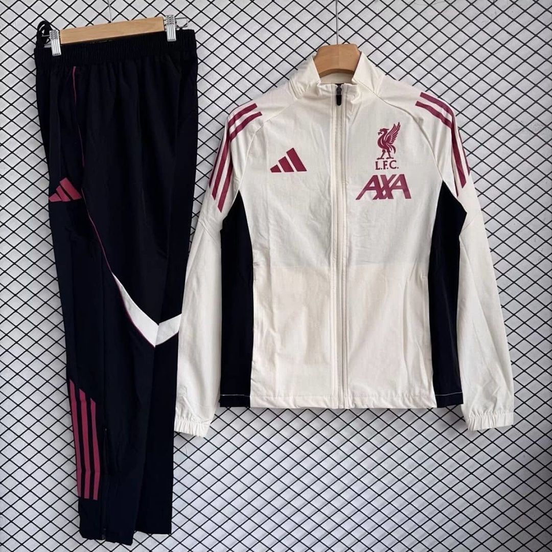 25-26 Liverpool FC Windbreaker Jackets With Pants Cheap Football Jersey Wholesale Yupo