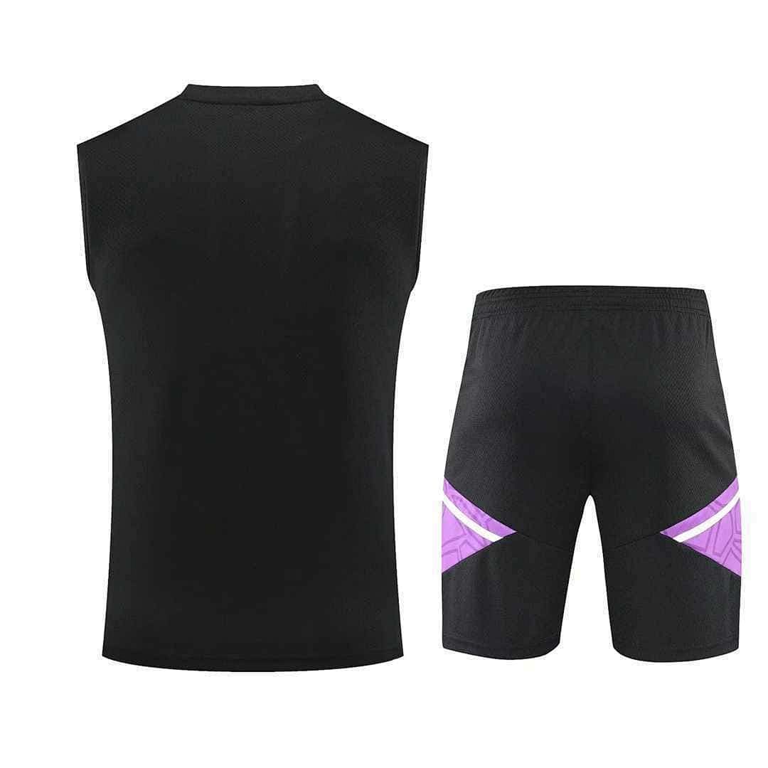 22-23 Real Madrid vest training suit kit black 5