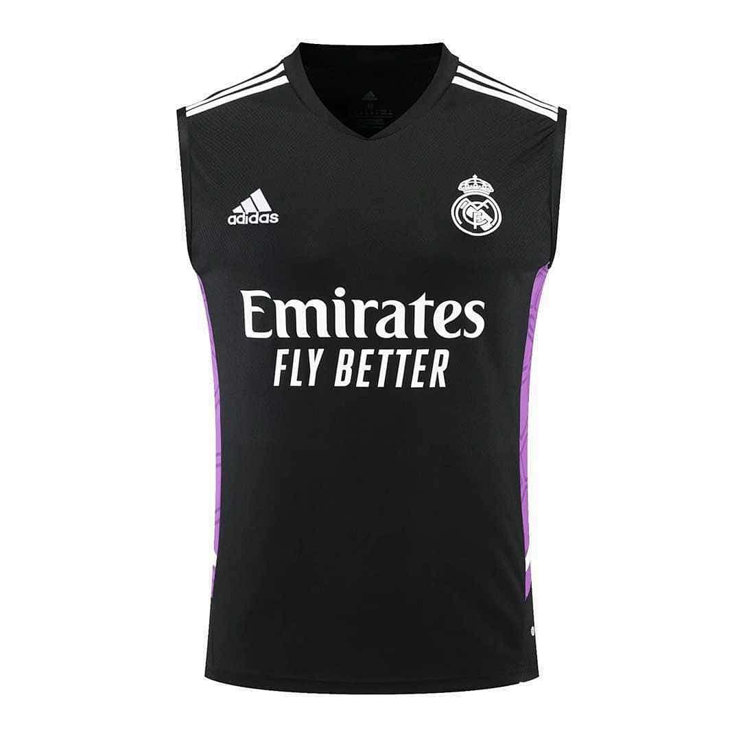 22-23 Real Madrid vest training suit kit black 7