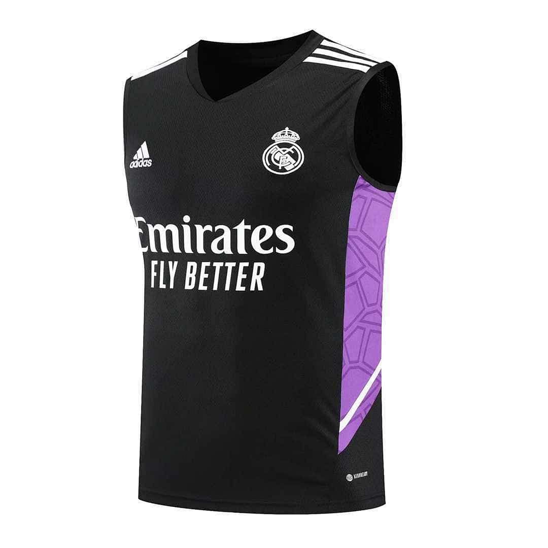 22-23 Real Madrid vest training suit kit black 8