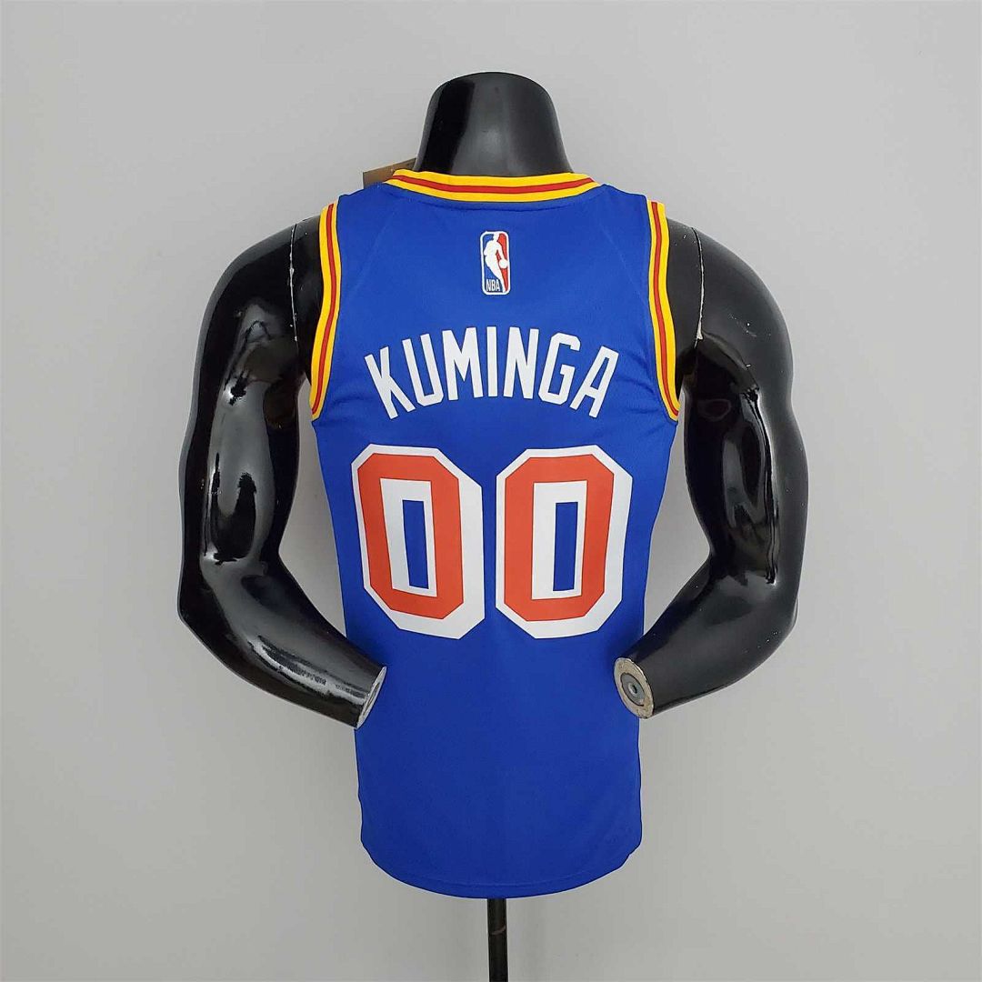 75th aniversario Cuminga#00 Warriors clásico azul NBA camiseta 2