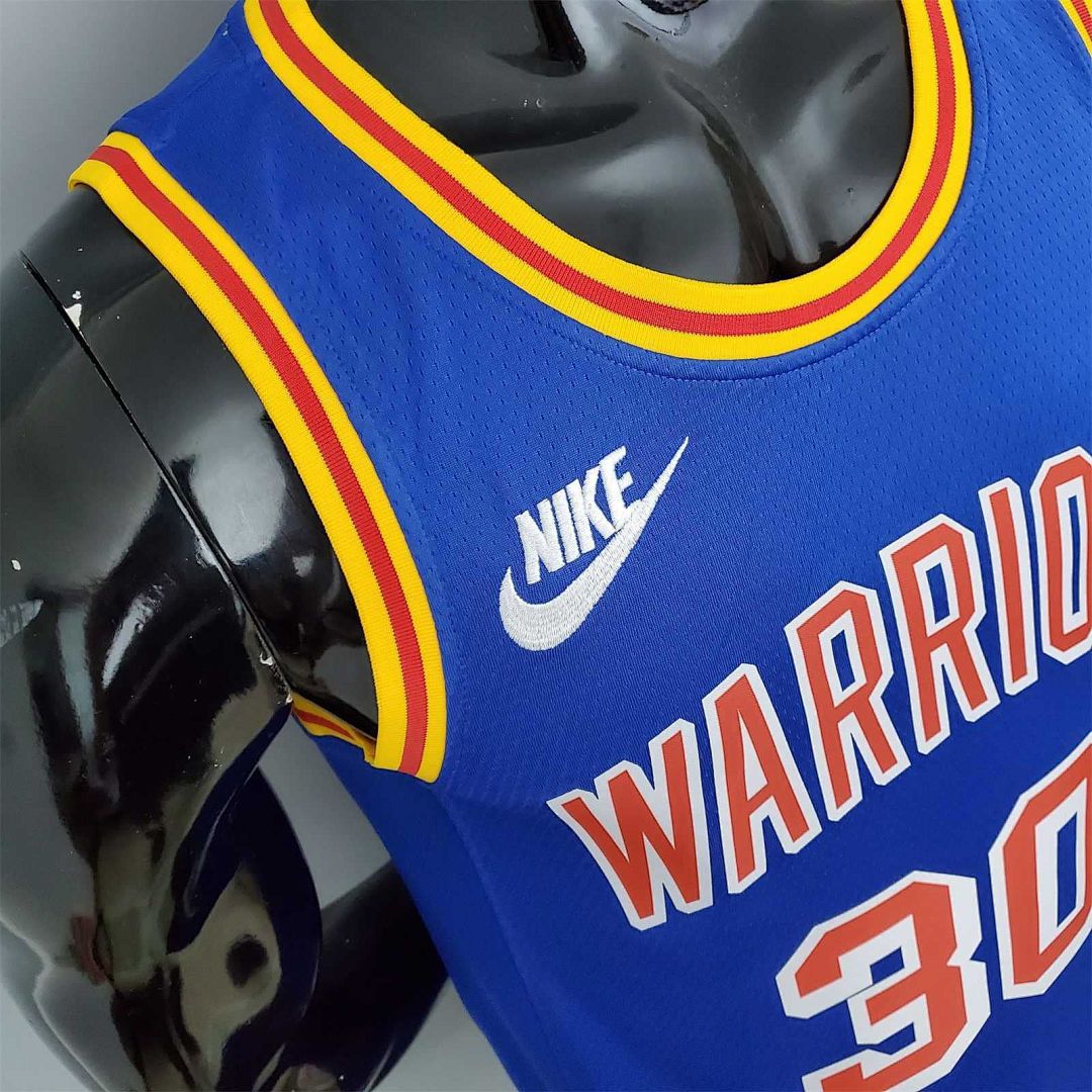 75th Anniversary Curry #30 Warriors Retro Blue 8
