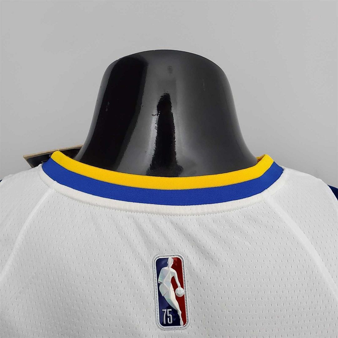75th Anniversary Golden State Warriors Curry #30 Mexico Edition White NBA Jersey 10