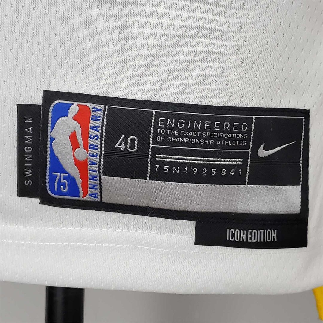 75th Anniversary Golden State Warriors Curry #30 Mexico Edition White NBA Jersey 7