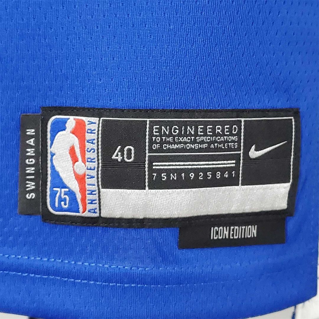 75th Anniversary Golden State Warriors CURRY#30 Mexico Blue NBA Jersey 10
