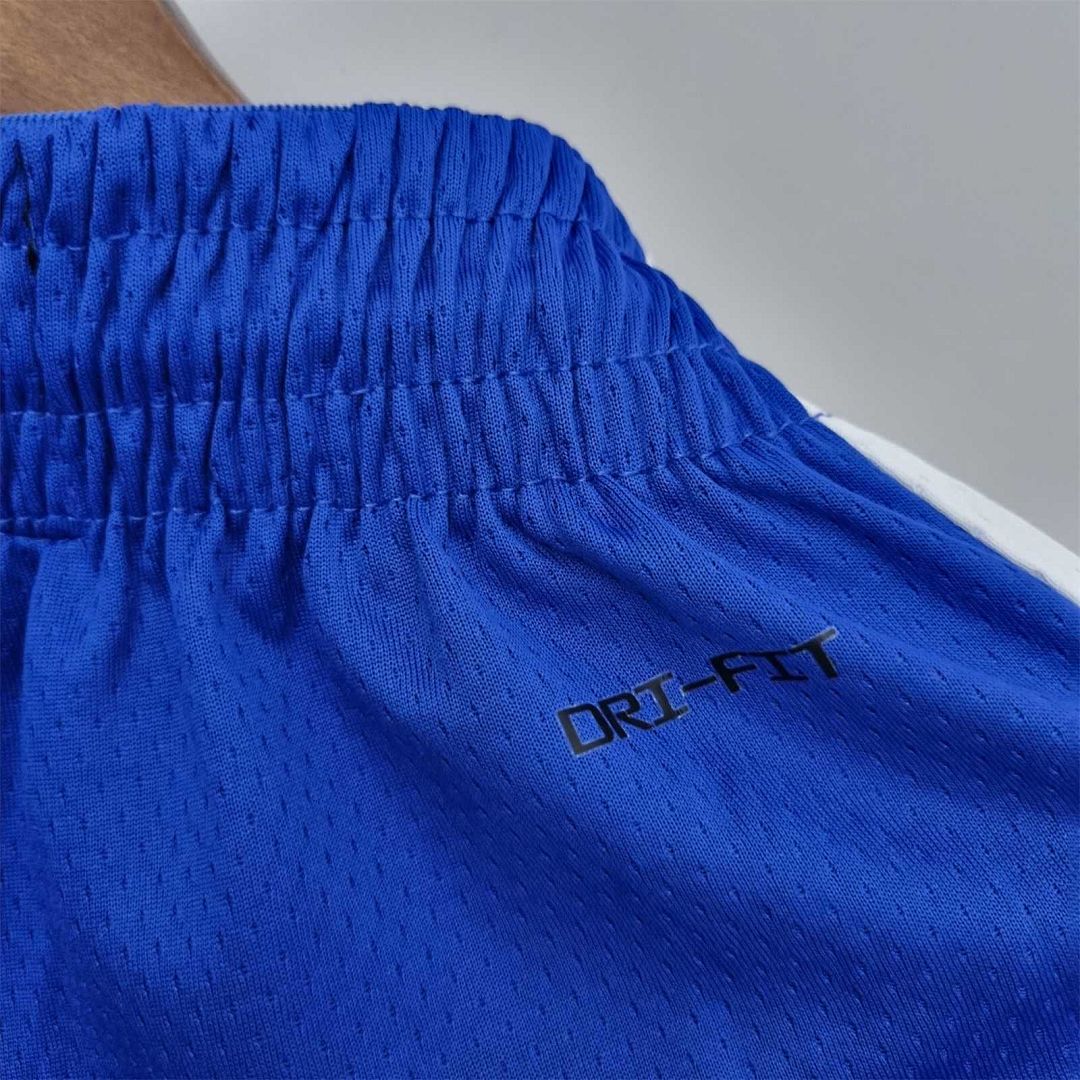 75th anniversaire Golden State Warriors short bleu NBA maillot 8